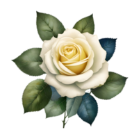 Beautiful rose painting. AI-Generated. png