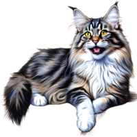 A Main Coon cat. AI-Generated. png