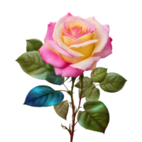 Beautiful rose painting. AI-Generated. png