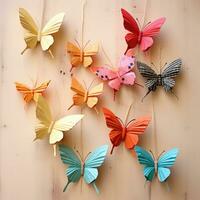 colorful paper butterfly. AI Generated photo