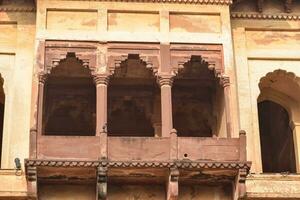 hermosa ver de orchha palacio fuerte, raja mahal y chaturhuj templo desde jahangir mahal, orcha, madhya pradesh, jahangir mahal orchha fuerte en orcha, madhya pradesh, indio arqueológico sitios foto