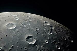 un foto de el Luna maravilloso superficie ai generativo