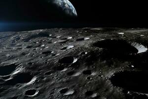 a photo of the moon stunning surface AI Generative