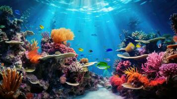 coral reef underwater life - AI Generative photo