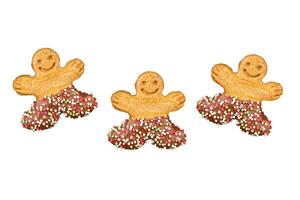 gingerbread man christmas cookie christmas sweet dessert holiday baking treat new year and celebration meal food snack on the table copy space food background photo