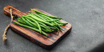 green bean raw bean pod healthy eating cooking meal food snack on the table copy space food background rustic top view photo