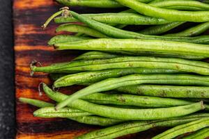 green bean raw bean pod healthy eating cooking meal food snack on the table copy space food background rustic top view photo