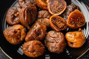 dried figs fruit eating cooking meal food snack on the table copy space food background rustic top view photo