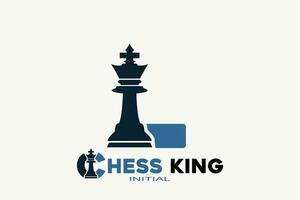 Vector initials letter L with chess king creative geometric modern logo design.