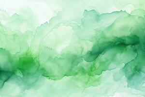 Abstract green watercolor background. Hand-drawn illustration for your design. Abstract green watercolor background, AI Generated photo