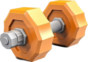 Dumbbell png with AI generated.