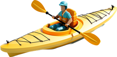 Kayaking png with AI generated.
