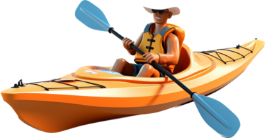 Kayaking png with AI generated.