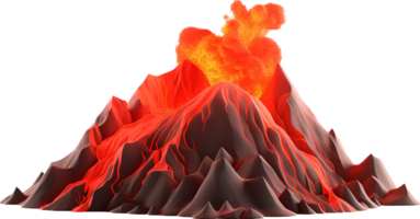 Volcanic png with AI generated.