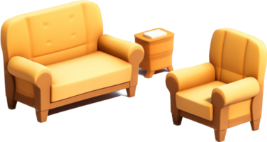 Furniture png with AI generated.