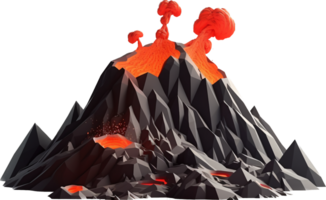 Volcanic png with AI generated.