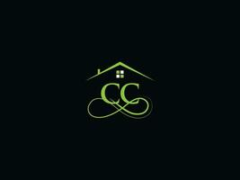 Real Estate Cc Logo Vector, Luxury CC Building  Logo For Business vector