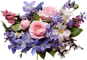 Bouquet png with AI generated.