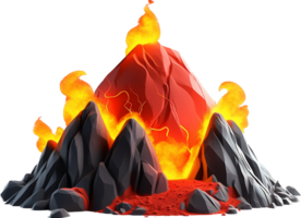 Volcanic png with AI generated.