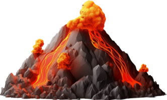 Volcanic png with AI generated.