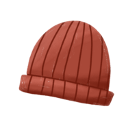 ein rot gestrickt Hut auf ein transparent Hintergrund png