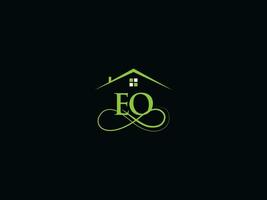 Minimalist Eo Real Estate Luxury Logo, Modern EO Logo Icon Design For Home vector