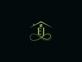 Minimalist Ej Real Estate Luxury Logo, Modern EJ Logo Icon Design For Home vector