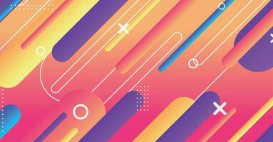 Abstract minimal geometric shape background with gradient vector