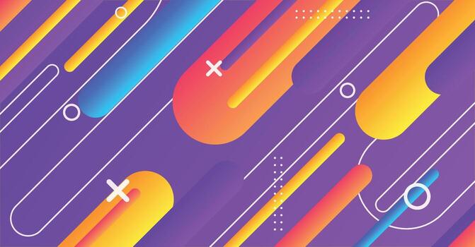 Abstract minimal geometric shape background with gradient vector