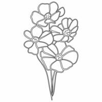 Flowers drawing line decoration design. photo