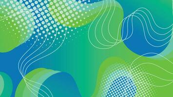 Abstract liquid wave background with blue and green color background vector