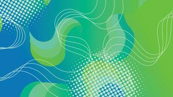 Abstract liquid wave background with blue and green color background vector