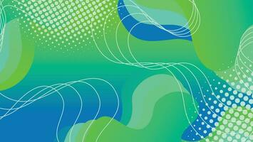 Abstract liquid wave background with blue and green color background vector