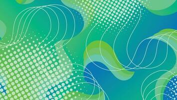 Abstract liquid wave background with blue and green color background vector