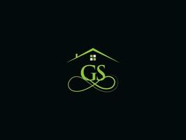 Creative Gs Real Estate Logo, Initial GS Logo Letter Icon Vector For Building