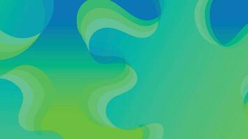 Abstract liquid wave background with blue and green color background vector