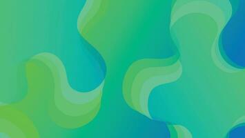 Abstract liquid wave background with blue and green color background vector