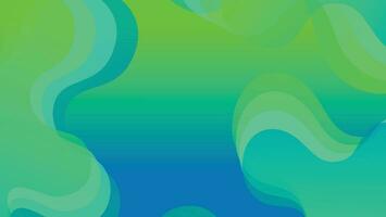 Abstract liquid wave background with blue and green color background vector