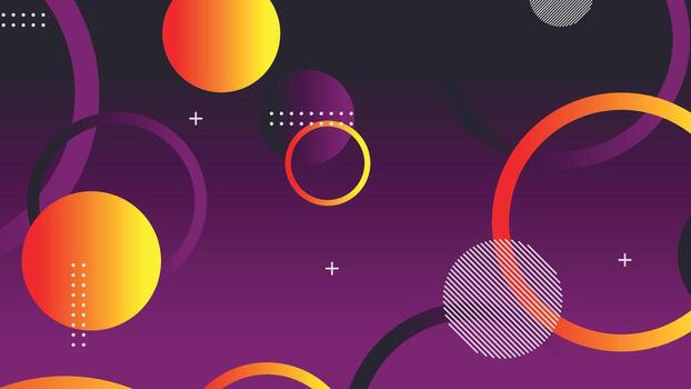 Abstract minimal gradient geometric circle background vector