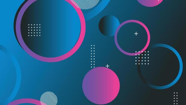 Abstract minimal gradient geometric circle background vector
