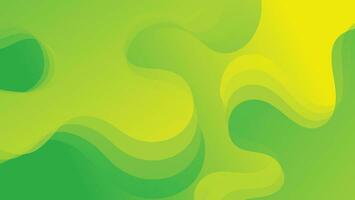 Abstract liquid wave background with green color background vector