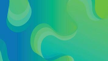 Abstract liquid wave background with blue and green color background vector