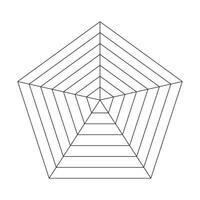 Diagram for statistic and analytic. Pentagon radar, spider diagram template. Blank radar chart. Simple flat graph. Vector illustration.