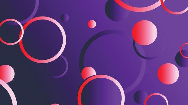 Abstract minimal gradient geometric circle background vector