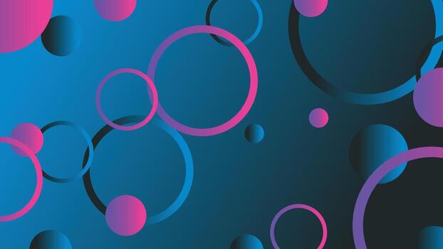 Abstract minimal gradient geometric circle background vector