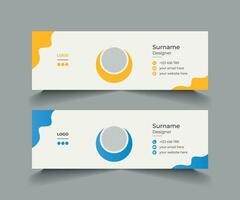 Email Signature Template Design vector