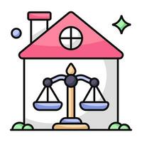 Creative design icon of court building vector