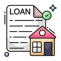 Creative design icon of loan paper vector