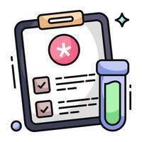 Trendy design icon of medical report vector