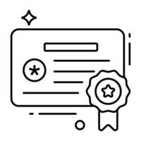 icono de diseño moderno de certificado vector